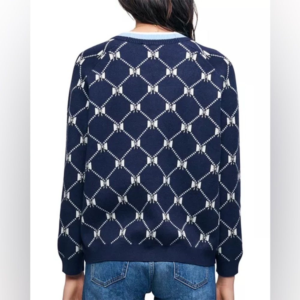 Maje Navy and Light Blue Cardigan - Picture 2 of 4